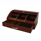 Roll-Top Valet - Mahogany Dresser Organizer