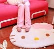Hello Kitty diecut face shape Area Rug 30 X 25 inches