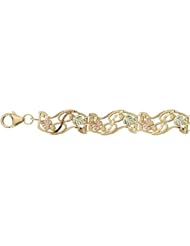 Black Hills Gold Jewelry by Coleman Wavy 7 1/4 Inch Gold Bracelet.