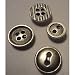 *FREE SHIPPING*T-85AS Decorative Antique Silver Button Push Pins - Electroplate Finish - Set of 9