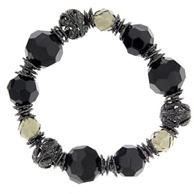Spring Jet Baubles Stretch Bracelet by Drusy Bracelets