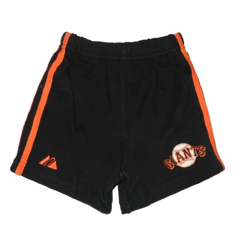 MLB San Francisco Giants Baby / Infant Comfortable Fit Cotton Shorts with Embroidered Logo - Black (Size: 18)
