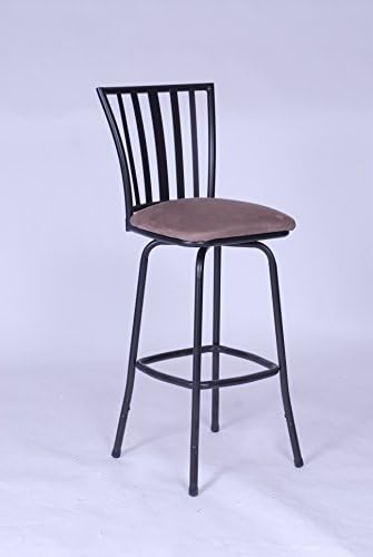 Roundhill Furniture Square Seat Bar/Counter Height Adjustable Metal Bar Stool