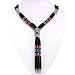 Handmade Black Onyx, Turquoise, Coral & Silver Necklace