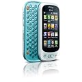 LG - Mobile phone - GSM - slider - touch screen, full keyboard - white, Aqua