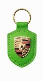 Porsche Leather Crest Keyfob Green