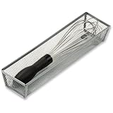 Honey-Can-Do KCH-02160 Steel Mesh Drawer Organizer, Silver, 12-Inch by 3-Inch