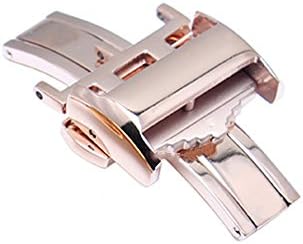 Rose Gold Stainless Steel Deployment Butterfly Clasp Buckle for Longines (18mm)