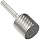 PFERD Cylindrical Carbide Bur, Uncoated (Bright) Finish, Single Cut, Plain End