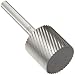 PFERD Cylindrical Carbide Bur, Uncoated (Bright) Finish, Single Cut, Plain End