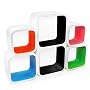 Azar 300500 Inter-Stackable Designer Cube Shelves, 5-Piece Set