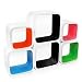 Azar 300500 Inter-Stackable Designer Cube Shelves, 5-Piece Set