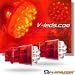 2 RED SUPER REFRACTOR 24 LED LIGHT BULBS 3157 3156