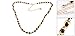 Ladies Gold Tone Metallic Dangling Heart Black Faux Pearl Decor Curbchain Waist Chain