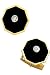 14k Gold Cufflinks - Solid 14k Gold and Onyx Diamond Cufflinks