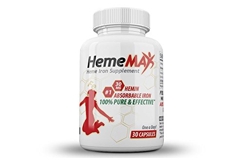 HemeMAX - Heme Iron Supplement for Women and Men | 1 Month Supply | Non-Constipating | Safest Form of Iron | Highest Absorption | 1 Pill = 6oz Steak Worth of Heme Iron | Hemin Supplement HemeMAX - Heme Iron Supplement for Women and Men | 1 Month Supply | Non-Constipating | Safest Form of Iron | Highest Absorption | 1 Pill = 6oz Steak Worth of Heme Iron | Hemin Supplement
