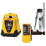 CST/berger 57-LMH-CUPK Electronic Self-Leveling Horizontal Single Beam Rotary Laser Level Complete Package with Tripod, Rod and All-in-One Carrying Case