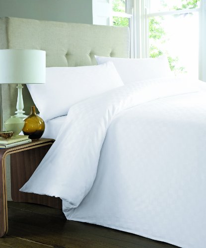 J Rosenthal & Son Ltd Dreams 'n' Drapes Bettw&auml;sche-Set Chequer f&uuml;r Einzelbetten, wei&szlig;