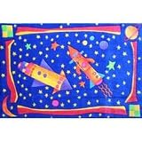 Moon & Stars Rug - Rockets