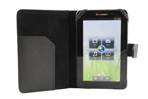 Black Wallet Case Cover for Lenovo 7 Lepad A1 Tab Tablet