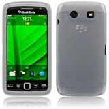 BLACKBERRY TORCH 9850 SILICON SKIN CASE - CLEAR, WITH QUBITS-BRANDED MICROF ....