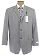Calvin Klein Mens Single Breasted 3 Button Gray Pinstripe Wool Suit - Size 44R