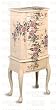 Coaster Jewelry Armoire, Ivory Finish Wood with Hand Painted Roses Floral