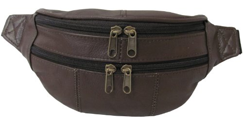 Assorted Leather Fanny Packs - Espresso Brown