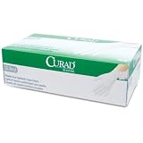 Curad Powder Free 3G Vinyl Exam Gloves Medium Box of 100