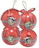 Classic Betty Boop Decoupage Ornament 4pc Set