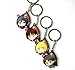 Attack on Titan Eren Mikasa Armin Levi Set of 4 Keychains Cosplay Accessories