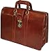 Mancini Brown Italian Leather Lawyer/doctor Briefcase Laptop