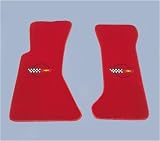 Black 1984-1996 Corvette Cut Pile Floor Mats with Embroidered Emblem