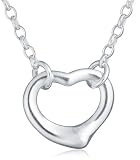 Silver Belcher Heart Necklet 15