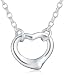 Silver Belcher Heart Necklet 15