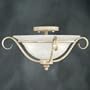 Thomas Lighting M2904-48 Monterrey - Three Light Flush Mount, Fresco Stone Finish with Alabaster Glass
