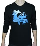 Quicksilver Boy’s “Smoke My Logo” Long Sleeve Black T-Shirt BYYU1JQ9-BLK