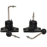 VideoSecu One Pair Black Universal Satellite Speaker Mount Bracket for Wall and Ceiling 1J3