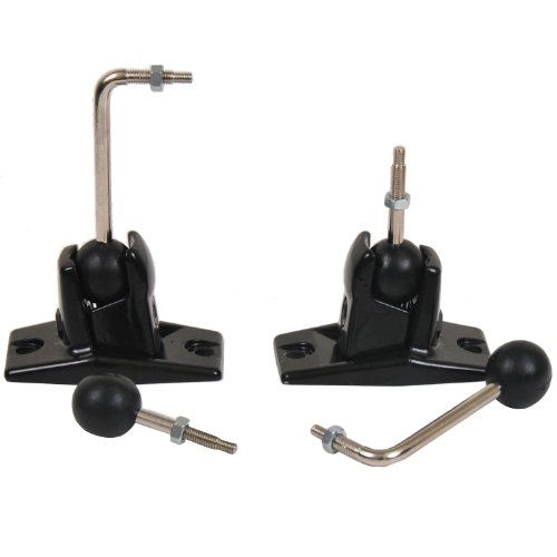 Best Price VideoSecu One Pair Black Universal Satellite Speaker Mount Bracket for Wall and Ceiling 1J3