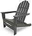 POLYWOOD AD7030GY Classic Oversized Curve Back Adirondack Chair, Slate Grey