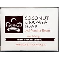 Nubian Heritage Coconut & Papaya Soap 5 Oz X 6 Bars