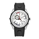 Bulova Mens 65B115 Black Rubber Silver Dial Yachting Watch