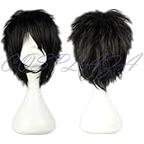 COSPLAZA Cosplay Wig Short Spiky Black Heat Resistant Synthetic Hair