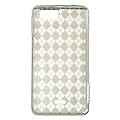Premium TPU Argyle Flexi Soft Gel Skin for Motorola Droid X, Xtreme Verizon Wireless Flexible See Thru Skin with Smoke Checkers Print