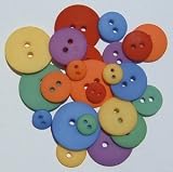 Doodlebug Multi Colored Button Assortment, Primary