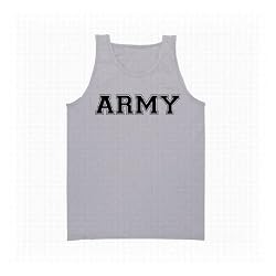 Athletic ARMY Tank Top - Military Style Physical Training Tank in gray