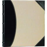 Burnes of Boston Maestro, Extra Capacity Brown Leather & Suede Book-Bound Album for 300 4x 6 Photos, 3 per Page