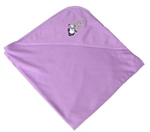 Baby Bambu Natural Baby Hooded Blanket, Orchid