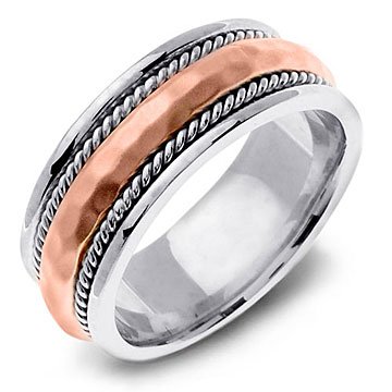 Unpolished gold wedding bands