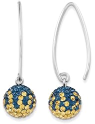 Sterling Silver Swarovski Elements Morgantown Spirit Ball Earrings